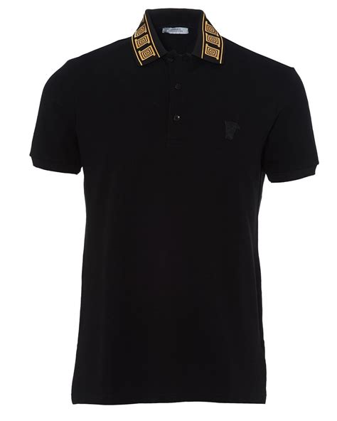 versace gold back polo|Versace polo shirts for men.